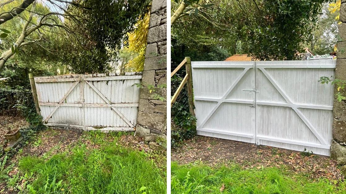 Rénovation avant et après d'un portail