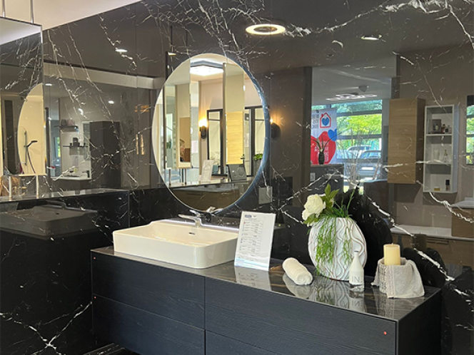 Salle de bain noire / MCS salle de bain noire